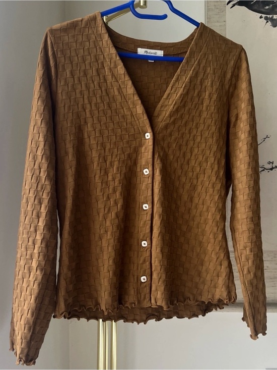 Madewell Sweaters - Madewell jacquard texture V-neck lightweight cardigan